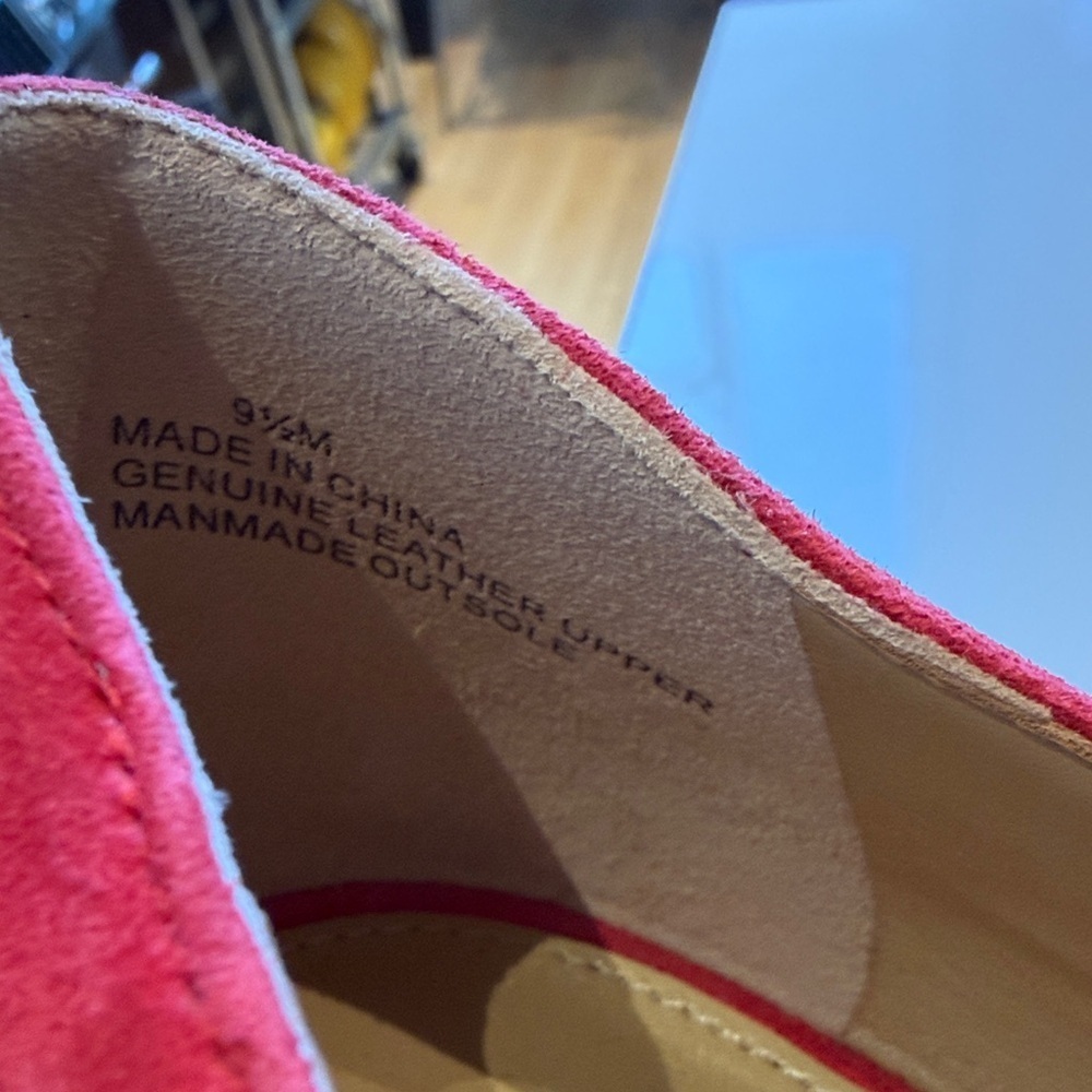 Talbots Lacey Platform Suede Wedge Heels, Red, Size 9.5 - Picture 8 of 8